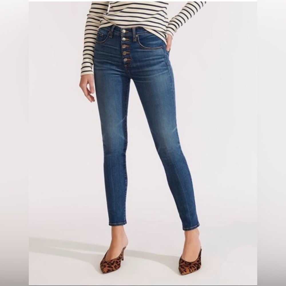 Veronica Beard Debbie Ankle Skinny High Rise  Medium Wash  Jeans Size 29